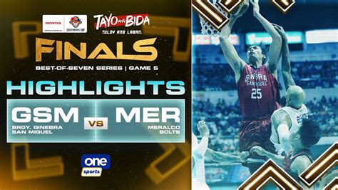 Brgy. Ginebra vs. Meralco Finals Game 5 highlights .